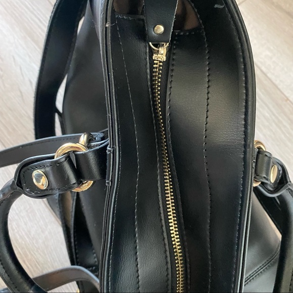 Katter Genuine Leather 3-in-1 Handbag Tote Cross-body Purse BLACK - Picture 12 of 12